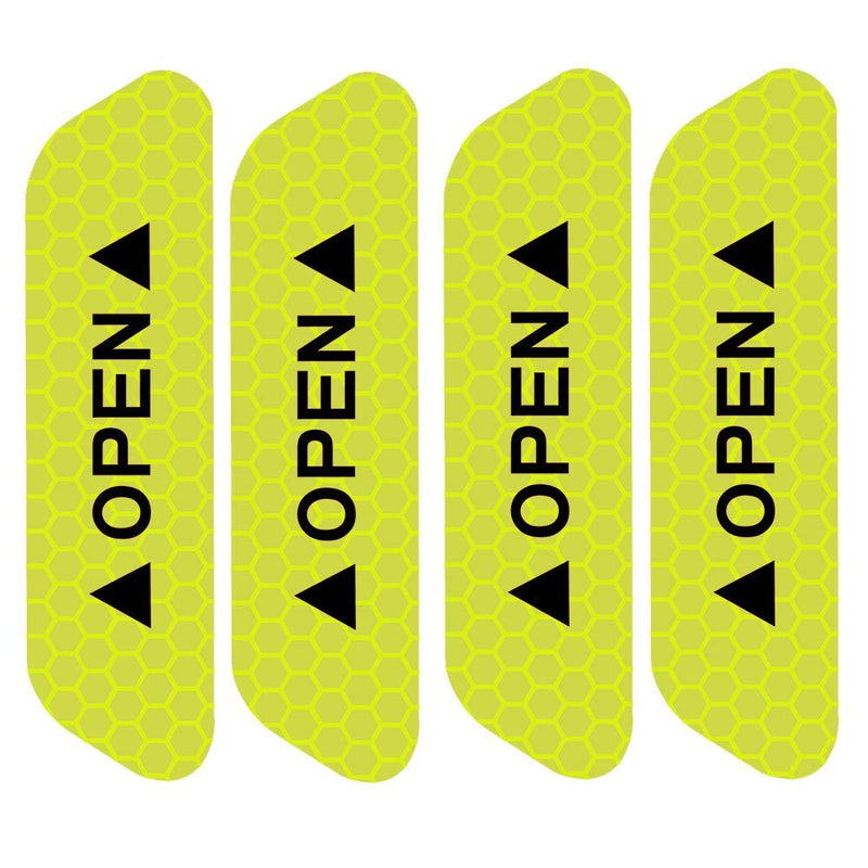 Car Door Open Prompt Anti-Collision Reflective Stickers Tape Conspicuity Safety Caution Warning Sticker for Car Truck Trailer-red Red