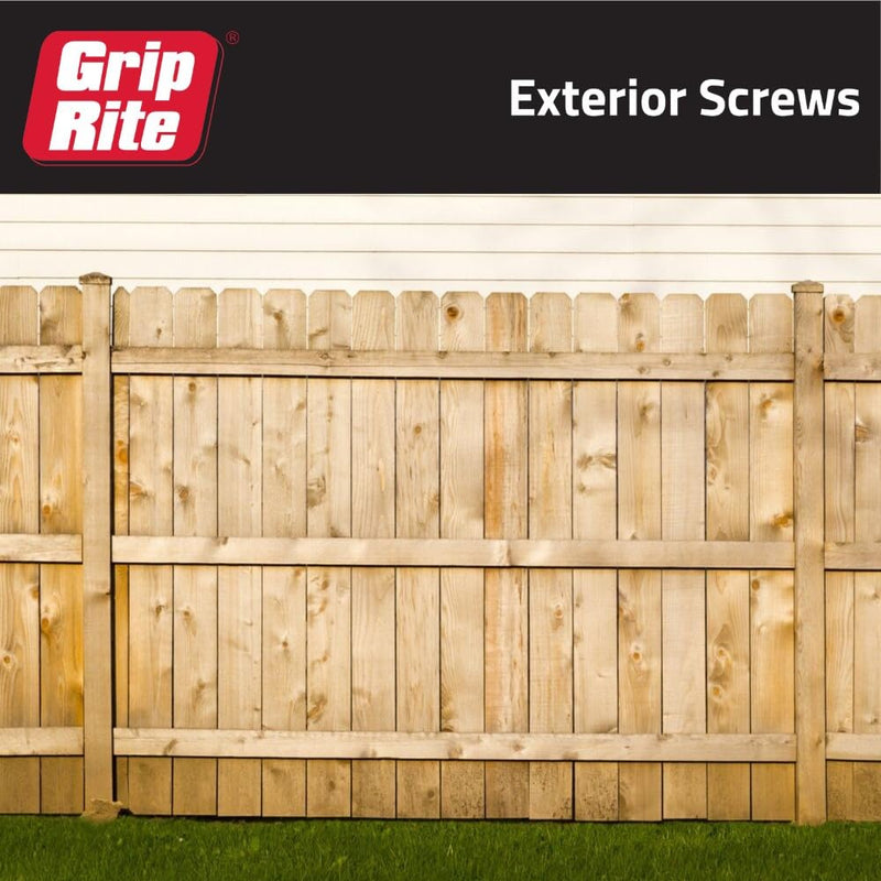 [Australia - AusPower] - Grip-Rite PTN3S1 PG10 Polymer Coated #8 x 3 Coarse Thread Deck Screw, Gray, 1lb Box #8 x 3" 