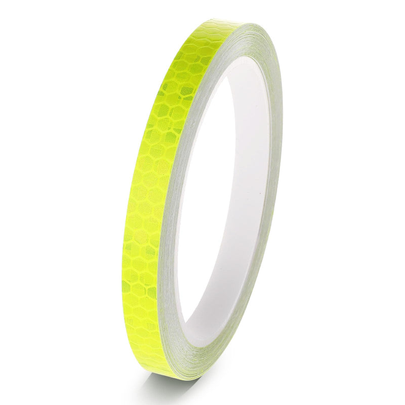 TIESOME Neon Reflective Tape 0.4In x 26 Feet, Safety Warning Glow in The Dark Tape High Viscosity Waterproof Durable Lasting Color Neon Tapes Outdoor DOT Auto Stickers (Yellow) Yellow