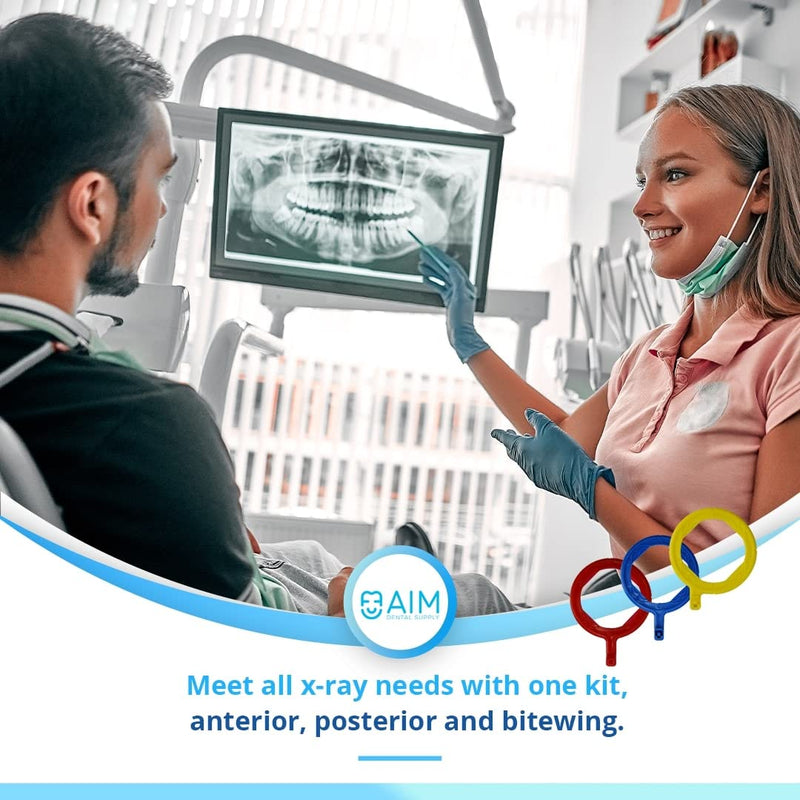 [Australia - AusPower] - ADS Dental X-Ray Positioning Indicator Aligning Arm, Bite Wing, XCP Style, Rinn FPS 3000 Autoclavable, by Aim Dental Supply- BiteWing Red, 3 Pack 