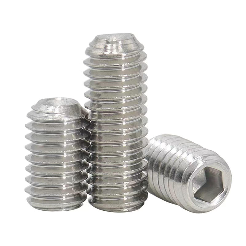 [Australia - AusPower] - M4-0.7 x 10mm Hex Socket Set Grub Screws,Headless Cup Point,Flat Point Grub Bolt,Internal Hex Drive,304 Stainless Steel,Headless Concave End,Metric External Thread,for Towel Rack Door Knob 100 Pcs M4-0.7 x 10mm(100 Pcs) 