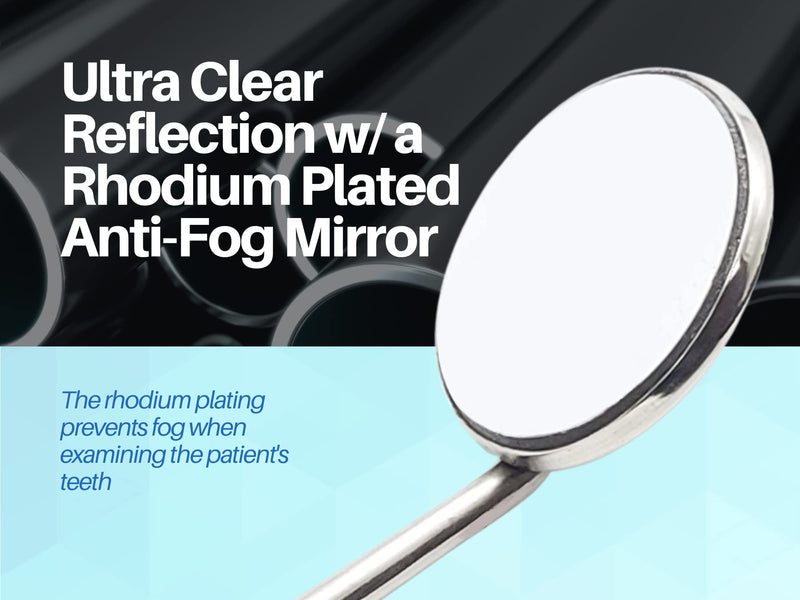 [Australia - AusPower] - DENTAL MIRRORS TOPS CONE SOCKET FRONT SURFACE RHODIUM SET OF 12 ARTMAN BRAND 
