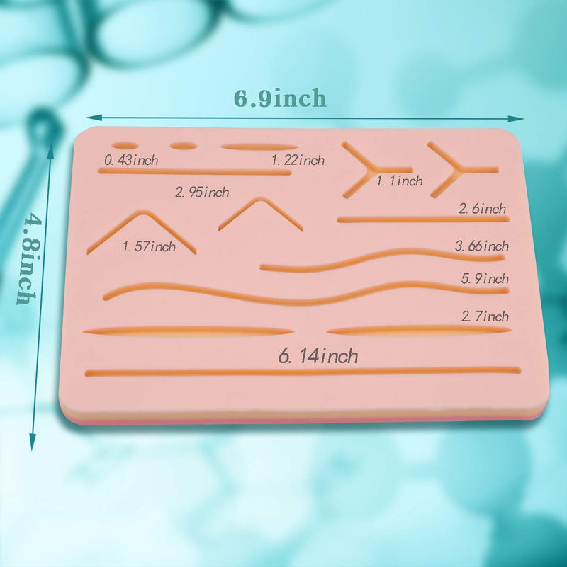 [Australia - AusPower] - Medarchitect Upgraded Large 3-Layer Suture Pad with Wounds for Practicing Suturing - Not Easily Separate, Tear or Rip (with Anti-Slip Based) 
