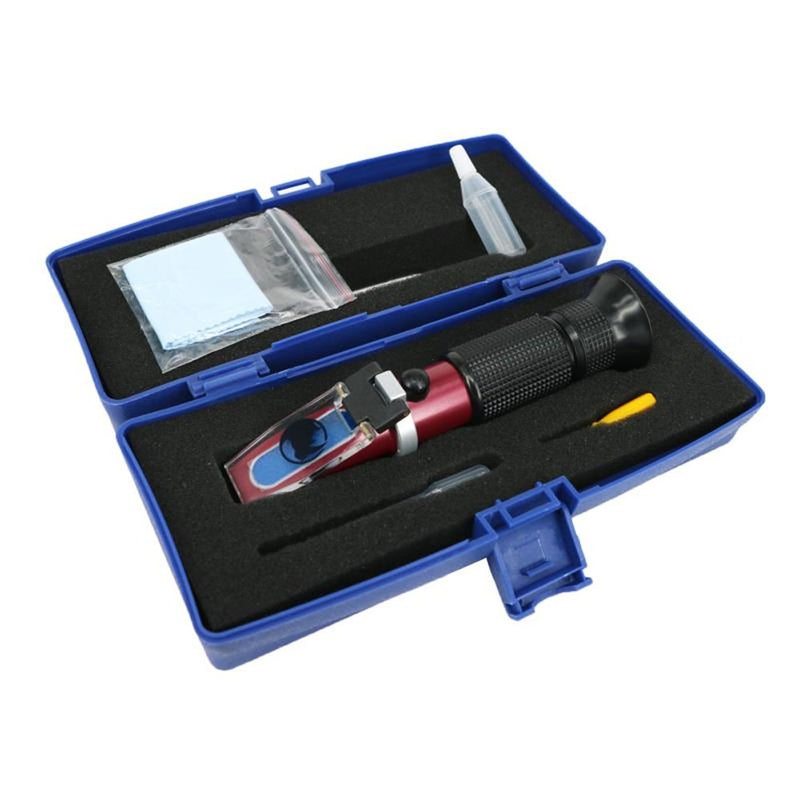 [Australia - AusPower] - 0 to 18% Brix Hand Held Rhino Refractometer with Automatic Temperature Compensation, with Low Sugar Fruits, Maple Sap, Vegetable Juice,Cutting Liquids Test 