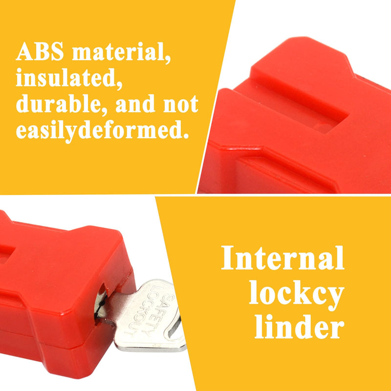 [Australia - AusPower] - 7397 Electrical Plug Lockout Device with 2 Keys, Fits for Standard 2&3 Pronged Plugs, Safety Assurance Device 1 