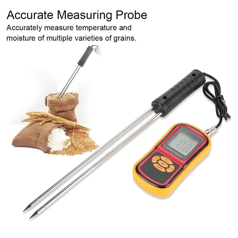 [Australia - AusPower] - Meter Digital Meter, Portable Tester LCD Tester Temperature Meter for Wheat Rice Corn Bean, Tester 