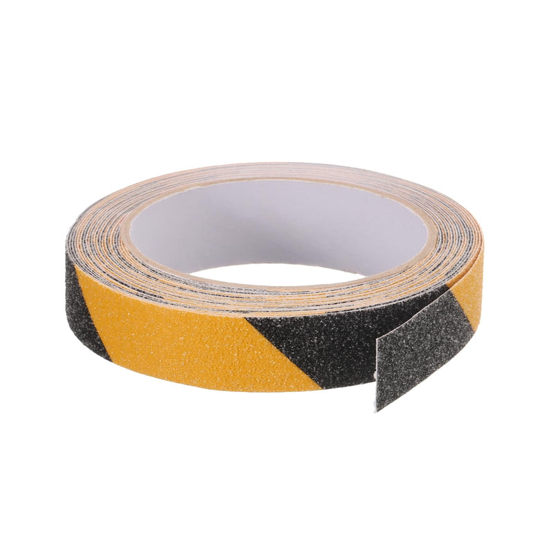 HARFINGTON Anti Slip Traction Tape 1" x 16.4ft Waterproof Non-Slip Grip Tape High Friction Weather Resistant Non Skid Stair Treads Tape for Indoor Outdoor Stair Steps, Yellow Black 1" x 16.12ft