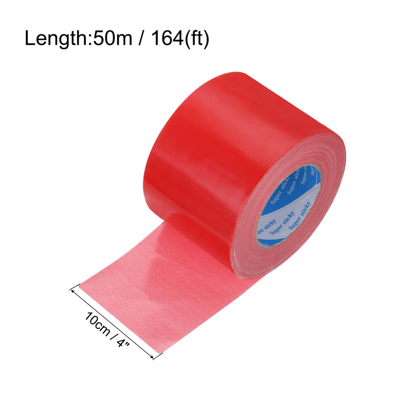 uxcell Heavy Duty Duct Tape, 4 Inch x 55 Yard Waterproof Flexible Hand Tear Strong Adhesive Duct Tapes for Crafts DIY, Fixing, Repairs, Red