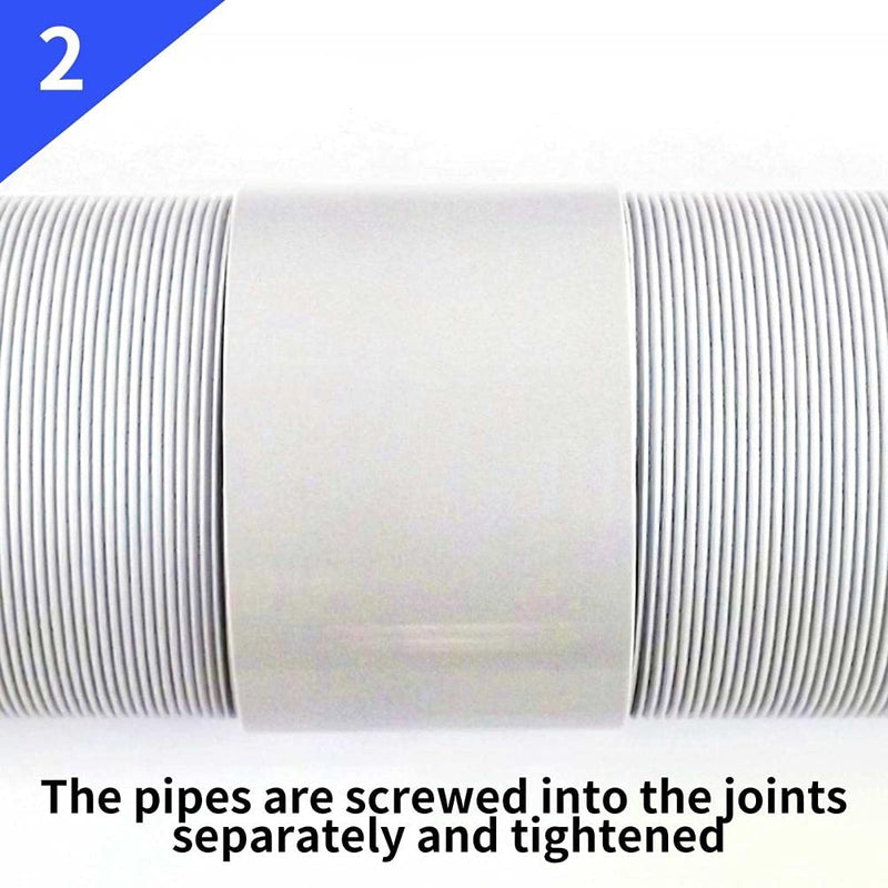 [Australia - AusPower] - Srliya Portable Air Conditioning Hose Connector, Exhaust Pipe Connector, Mobile Air Conditioning Extension Pipe Connector (15 cm) 15cm 