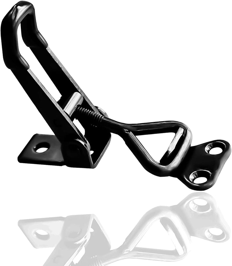 [Australia - AusPower] - E-TING 6Pack Toggle Clamp Latch 100KG 220LBS Holding Capacity 4001Pull Latch Clamps Black Adjustable Quick Release Hasp Clamps for Smoker Cabinet Boxes Case Trunk Jig, Metal Toggle Latch Catch Set 4001?6pack? 