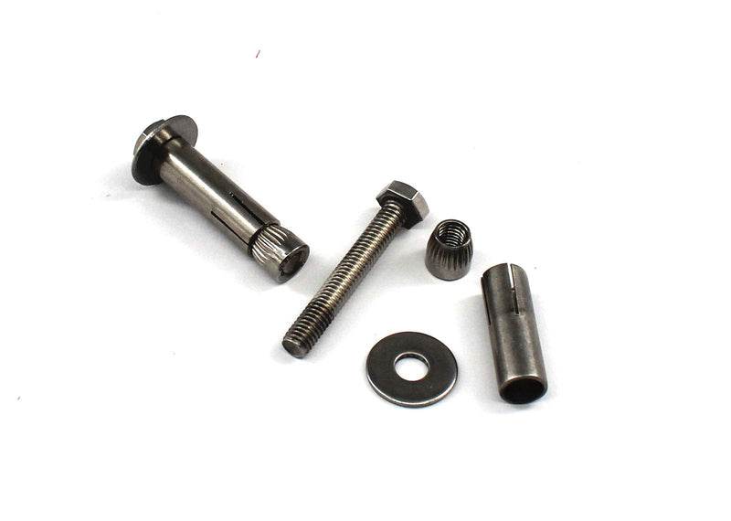 4 pcs of M10 of Length 80mm 304 Stainless Steel hex Head Sleeve Anchor Bolt External hex nut Expansion Bolt