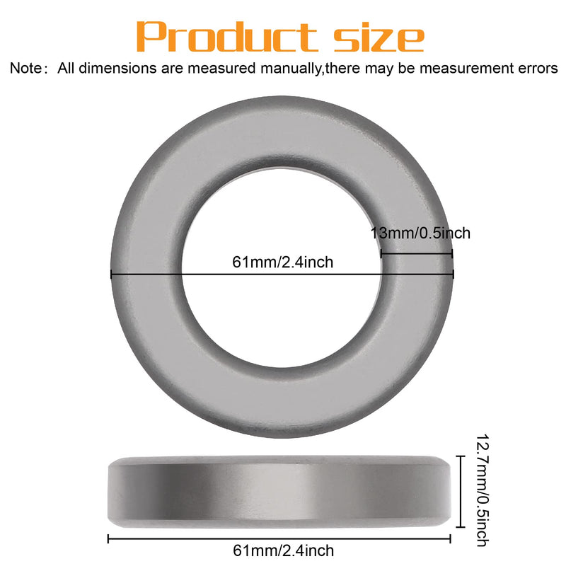 [Australia - AusPower] - 2pcs 2.4X1.4X0.5inch Toroid Core,Ferrite Rings Toroid core Iron 