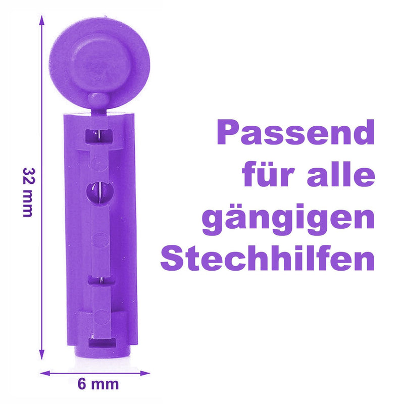 100 x One+Step Ultra-Fine Lancets for All Standard Lancing Aids I Special Cut with 30 G Needle for Virtually Painless Blood Removal I Sterile Blood Lancet I Ideal for Diabetics