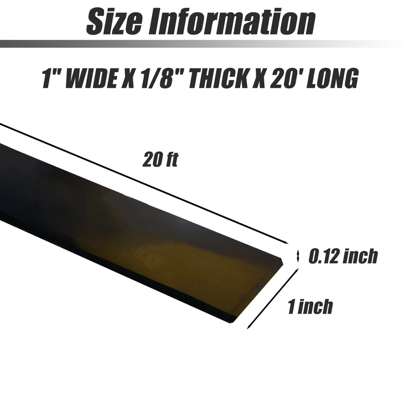 Adhesive Rubber Strips with Adhesive Backing 1/8(.125)" Thick x 1" Wide x 20' Long, Neoprene Rubber Adhesive Strip for Sealing Supports Protection Gaskets 1” Wide x 1/8" Thick x 20' Long