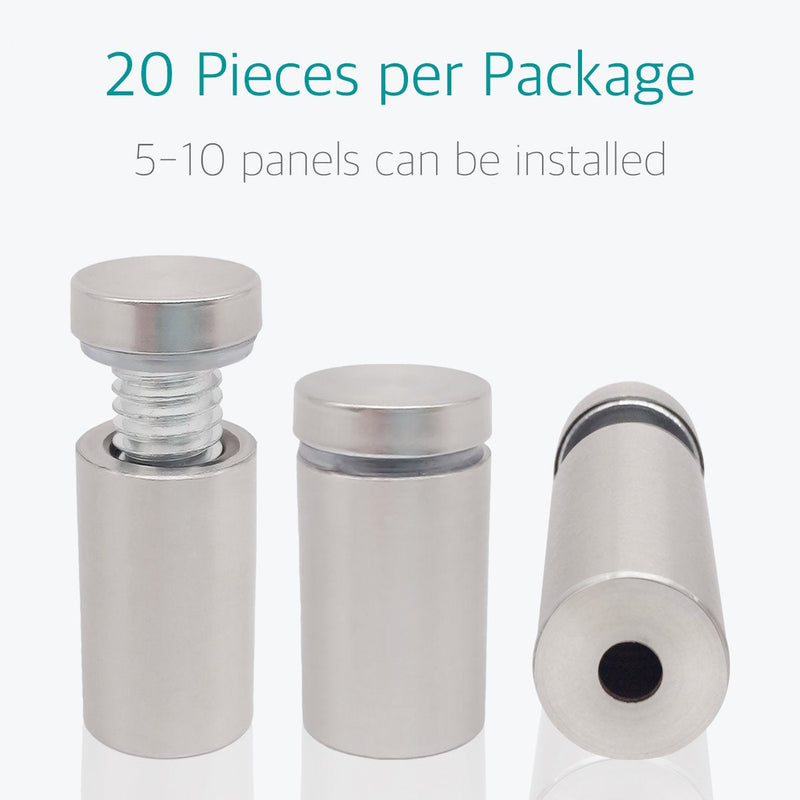 [Australia - AusPower] - Lantee Standoff Screws - 1/2 x 1-3/16 Inch Stainless Steel Sign Standoff Mounting Hardware for Acrylic, Glass & Picture - 20 Pcs 12mm x 30mm 1/2" x 1-1/8" / 12 x 30mm 