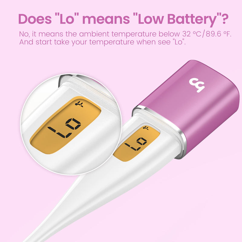 [Australia - AusPower] - Femometer Smart Basal Body Thermometer, BBT Thermometer with Backlight LED Screen, Fertility/Period Tracker with Femometer APP, Automatic Data Recording, Lipstick Shape, Easy to Use and Carry, Purple 