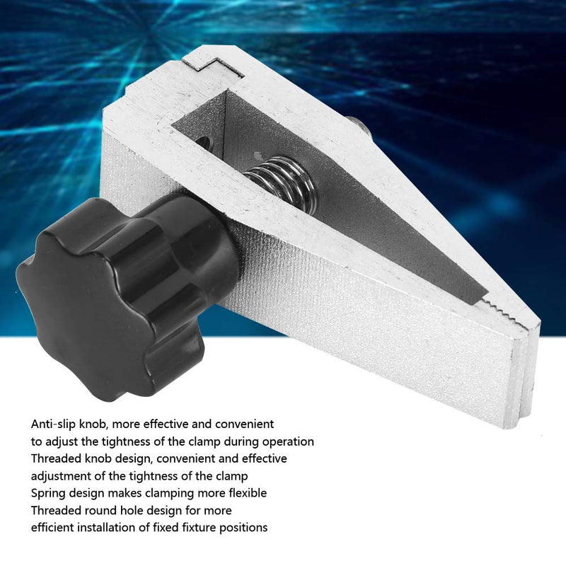 [Australia - AusPower] - Stainless Steel Push Pull Force Fixture 500N Tensile Tester Fixture Jaw Thrust Tension Meter Clamp With Anti Slip Knob For Testing Destructive Rubber Cables Paper 