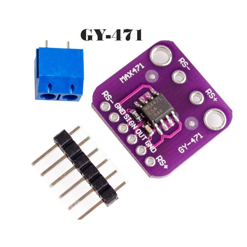 Hailege 2pcs MAX471 Current Sensor 3A Current Detection Sensor Power Consumption Sensor Test Consumption Current of Load DC 0-3A GY-471