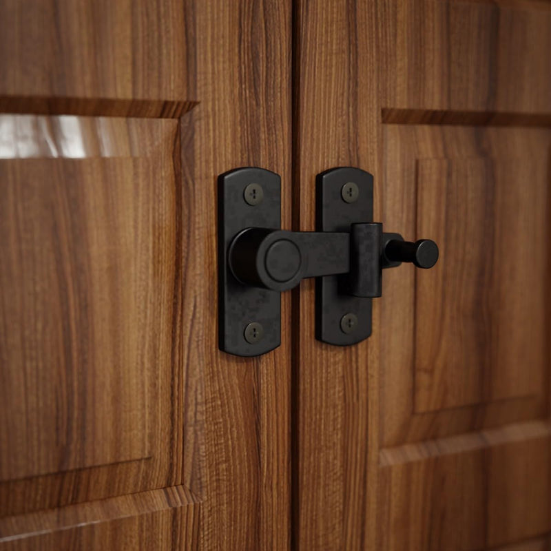 Renovators Supply Manufacturing Door Latch 2 in. Oil Rubbed Bronze Gate Latch/Barn Door Latch Lock with Mounting Hardware