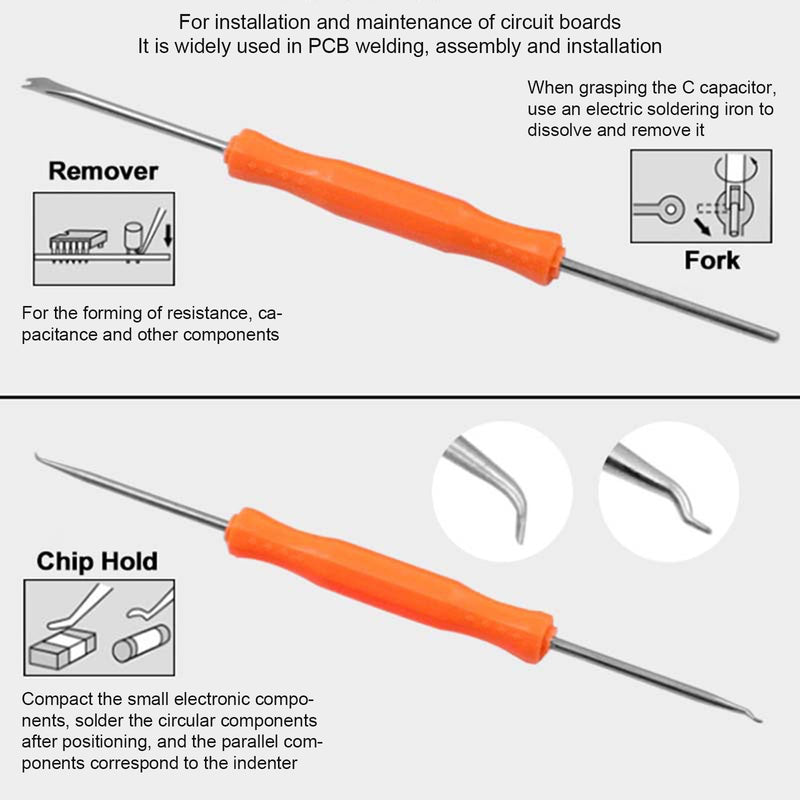 [Australia - AusPower] - Telituny Circuit Board Welding Tool Set, 6-Piece PCB Metal Soldering Aid Repair Kit for Circuit Boards, Precise Welding Tool Set, Assist Tools for Repairing, Installing, Disassembling, Cleaning 
