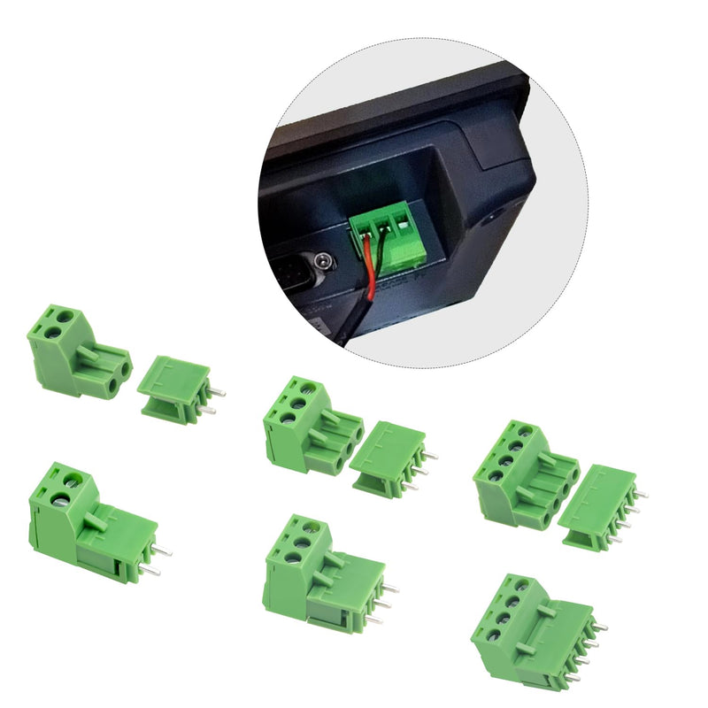 YIXISI 25 Pairs PCB Mount Screw Terminal Block Pluggable, 5.08 mm 2 Pin / 3 Pin / 4 Pin PCB Terminal Block Plug, Screw Terminal Block Connector, for PCB Straight 2 Pin + 3 Pin + 4 Pin