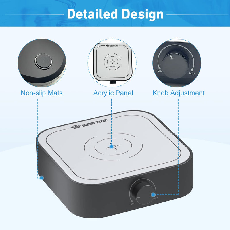[Australia - AusPower] - 3000rpm Magnetic Stirrer Mixer with Stir Bar, Brushless DC Motor Max 3000ml Magnetic Stir Plate Mixer Black-White?No Hot) White-Black 