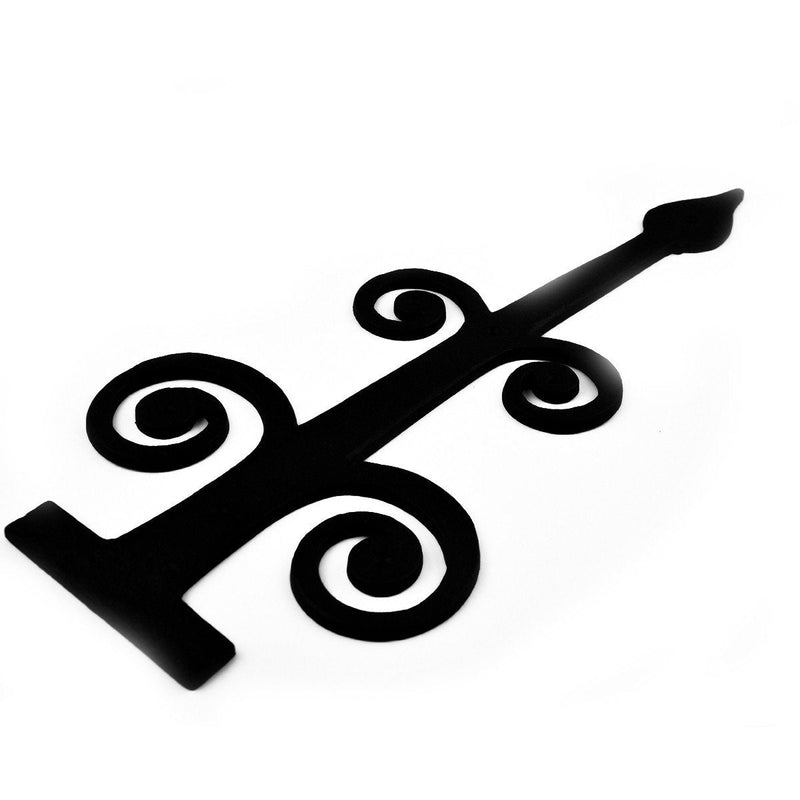 Renovators Supply Manufacturing Black Wrought Iron Garage Door Decorative Hardware 16 in Rust Resistant Spade Styled Rustic Dummy Strap Hinge with Mounting Hardware Pack of 1