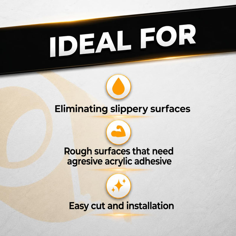 WOD Heavy Duty Anti Slip Tape Yellow - 2 inch x 30 ft. Non Skid Treads Weather Proof Indoor/Outdoor Traction Tape for No Slip Stairs ASTC32 2 Inch (50mm)