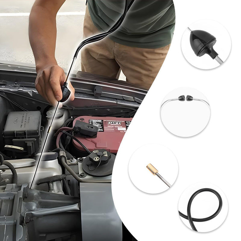 [Australia - AusPower] - Car Engine Mechanics Stethoscope, Stainless Steel Auto Engine Diagnostic Kit Stethoscope, Mechanics Automotive Cylinder Noise Sensitive Hearing Tool, Car Accessories 