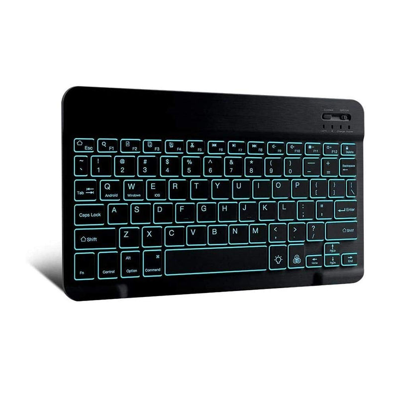 [Australia - AusPower] - BoxWave Keyboard Compatible with Amazon Fire Max 11 (2023, 13th Gen) - SlimKeys Bluetooth Keyboard - with Backlight, Portable Keyboard w/Convenient Back Light - Jet Black 