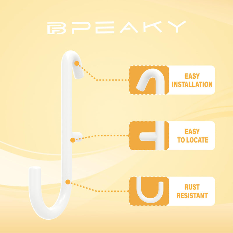 [Australia - AusPower] - Pegboard Hooks ONLY for IKEA Skadis Pegboard, White, Pegboard Accessories, Compatible with IKEA SKADIS Pegboard, 16 Pack White S Hook 