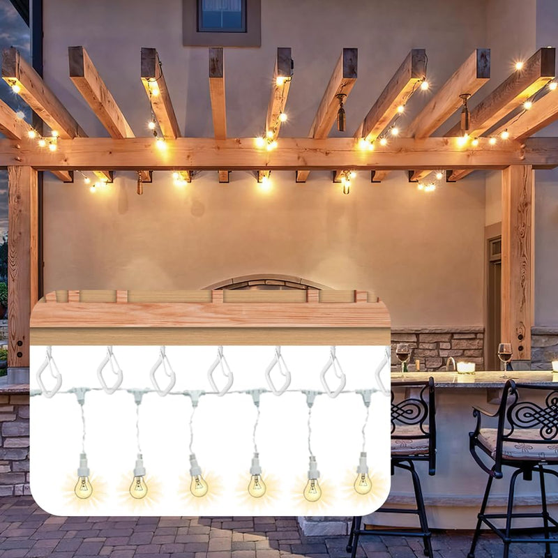 [Australia - AusPower] - 10PCS Ceiling Hooks for Hanging Lights Wall Hooks for Hanging Heavy Duty Screw Hooks White Plant Hooks Eye Hooks Cup Hooks Screw-in Hooks Siding Hooks Metal Hooks Garage Hooks Christmas Light Clips 10 piece 