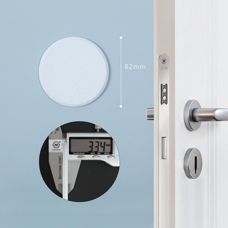 [Australia - AusPower] - 3 1/4 in Wall Protector Round, 10 Pack Doorknob Wall Shield Guard Door Stop, Rigid Vinyl Hard Wall Protection Pads White with Self Adhesive Sticker, HOME MASTER HARDWARE 3 1/4 in - 10 Pack 