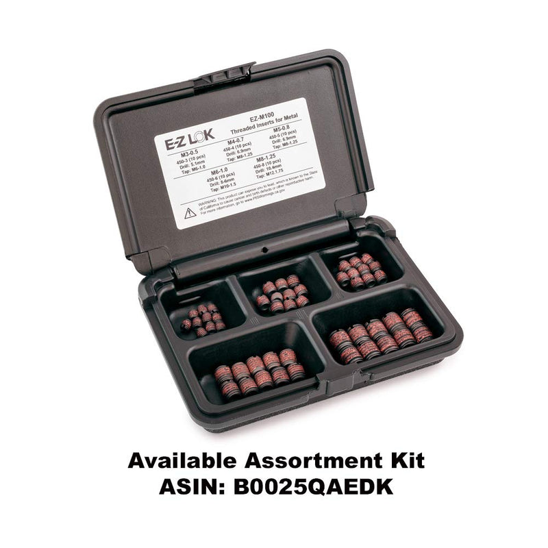 [Australia - AusPower] - E-Z Lok Externally Threaded Insert, C12L14 Carbon Steel, Meets AISI 12L14, M6-1.0 Internal Threads, M10x1.5 External Threads, 10.49mm Length, Made in US (Pack of 5) 