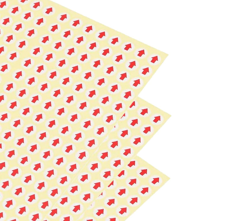 6120 Pcs Mini Arrow Stickers, 0.2" (∅6mm) Self-Adhesive Round Industrial Inspection Defect Small Arrow Markers ∅6mm/∅0.2"