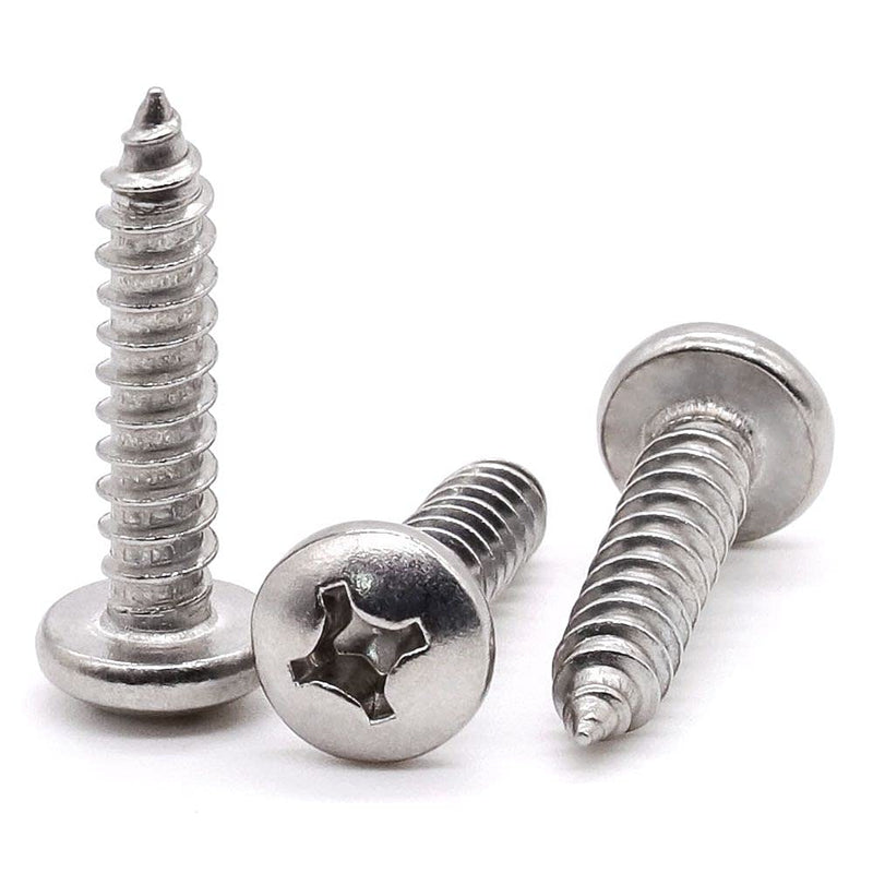 [Australia - AusPower] - Glvaner #10 x 1/2" (60 pcs) Pan Head Self Tapping Screws, 18/8 Stainless Steel 304, Phillips Pan Head Sheet Metal Screws, Pan Head Wood Screws, No.4.8mm Thread Size #10 x 1/2" 60 