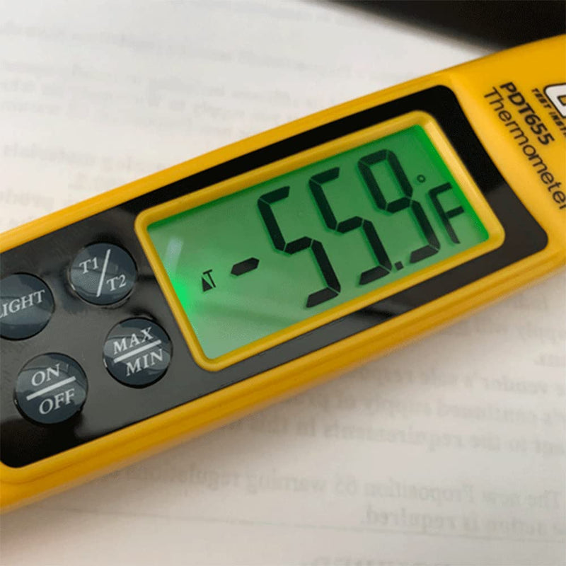 [Australia - AusPower] - UEi PDT655 Differential Temperature Folding Pocket Thermometer, HVAC Digital Thermometer with Backlit Display and Magnetic Mount, Measures -58 to 572°F 