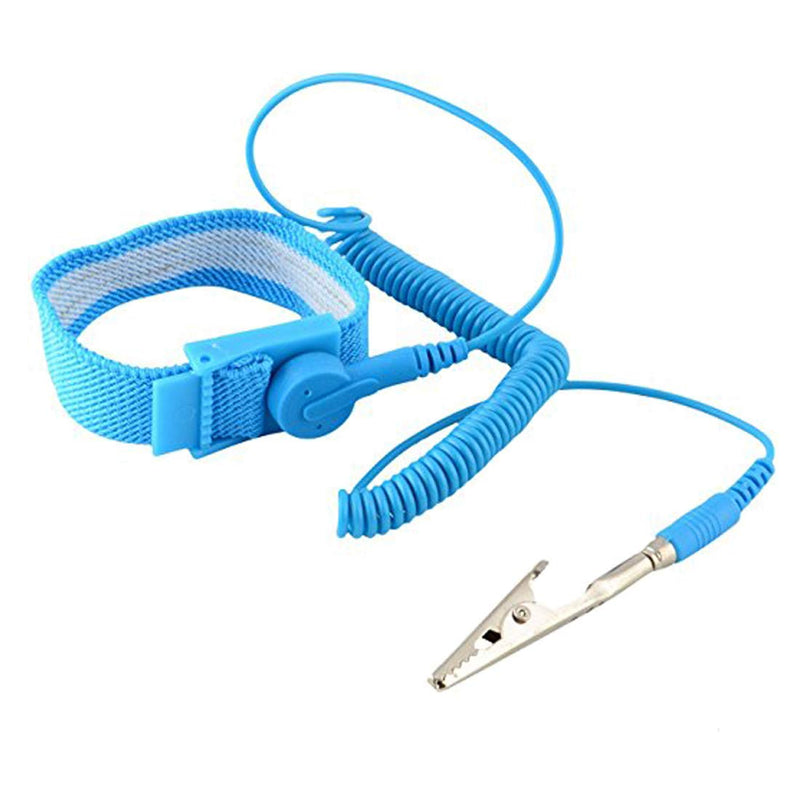 [Australia - AusPower] - Hailege 5pcs Anti Static Wrist Strap ESD with Clip Discharge Grounding Prevent Static Shock 