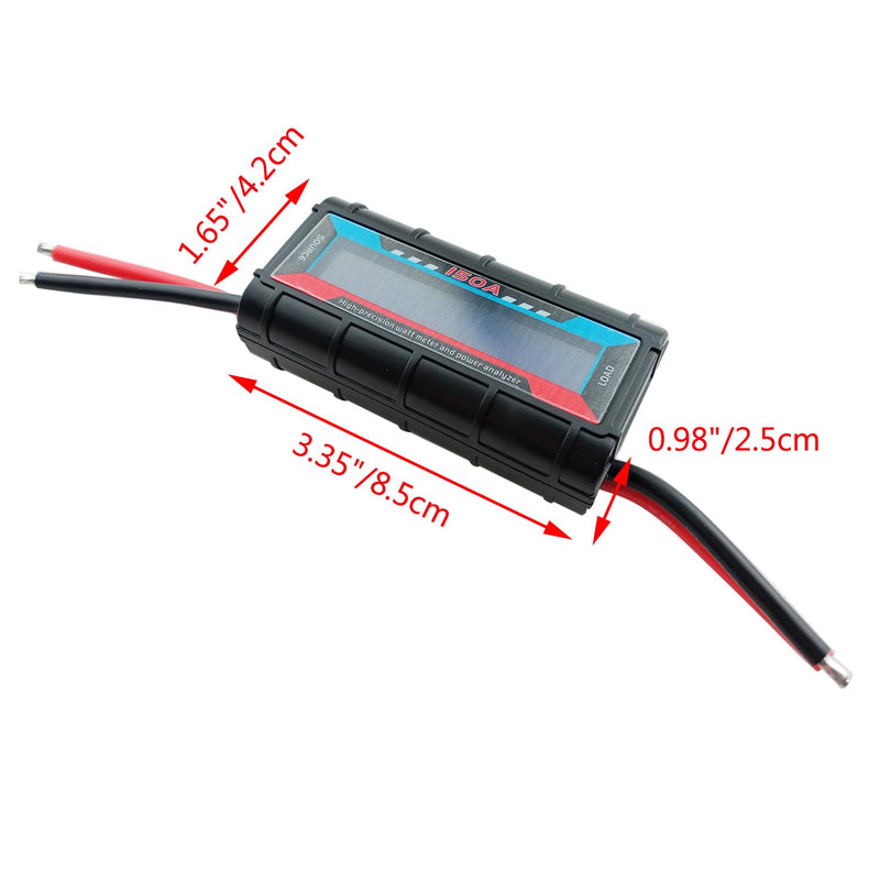 [Australia - AusPower] - 150A High Precision RC Watt Meter Power Analyzer Voltage Amp Meter, Wattmeter Tester Amp Meter Monitor with Real-time Reading Backlight Digital LCD Screen for Battery, Solar, Wind Power 150A 