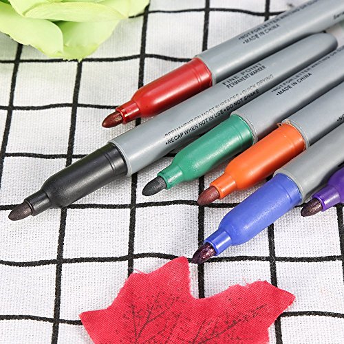 TOPINCN Tattoo Felt Tip Pen, Tattoo Marking Scribe Pen, Surgical Skin Marker Pen, Scribe Tool for Make-Up, Personal Accessories, Reusable Packaging, 6 Pieces/Set