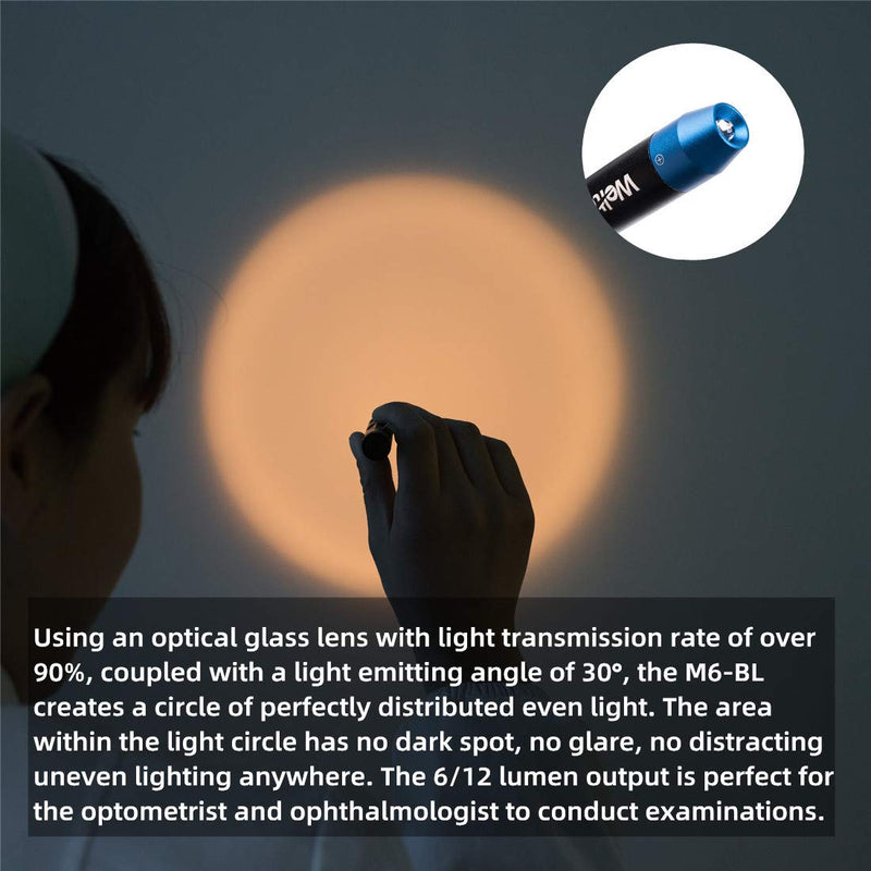 [Australia - AusPower] - Weltool M6-BL EMS Medical Penlight Soft Light with Pupil Gauge for ENT Doctor Nurse EMT Emergency Pocket Inspection Torch with Clip 