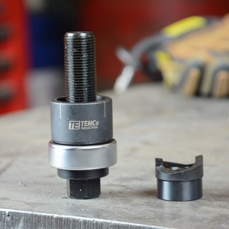 TEMCo TH0392-3/4 Conduit Hole Size Knockout Punch Unit with Manual Draw Stud – (1.11" – Actual Hole Size) (Conduit Hole Size) 3/4" Knockout Punch