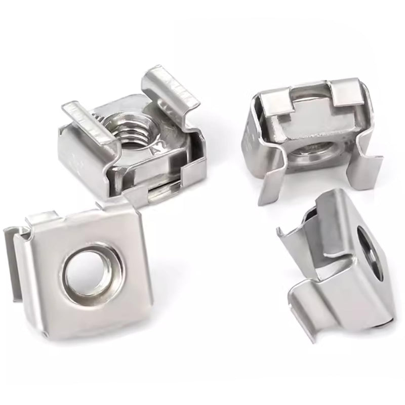 [Australia - AusPower] - M6 Cage Nuts, Stainless Steel 18-8 (304) M6-1.0 Cage Nuts, Pack of 20 