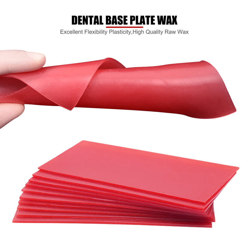 [Australia - AusPower] - Base Plate Wax, Pack of 10, Red Use Bite Wax, Denture Casting Wax Sheet for Modelling Jewellery Carvings, Laboratory Equipment (1.3 mm (10 mm) 1.3mm(10块装） 