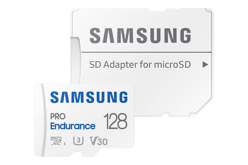 [Australia - AusPower] - SAMSUNG PRO Endurance 128GB MicroSDXC Memory Card with Adapter for Dash Cam, Body Cam, and security camera – Class 10, U3, V30 (‎MB-MJ128KA/AM) New 