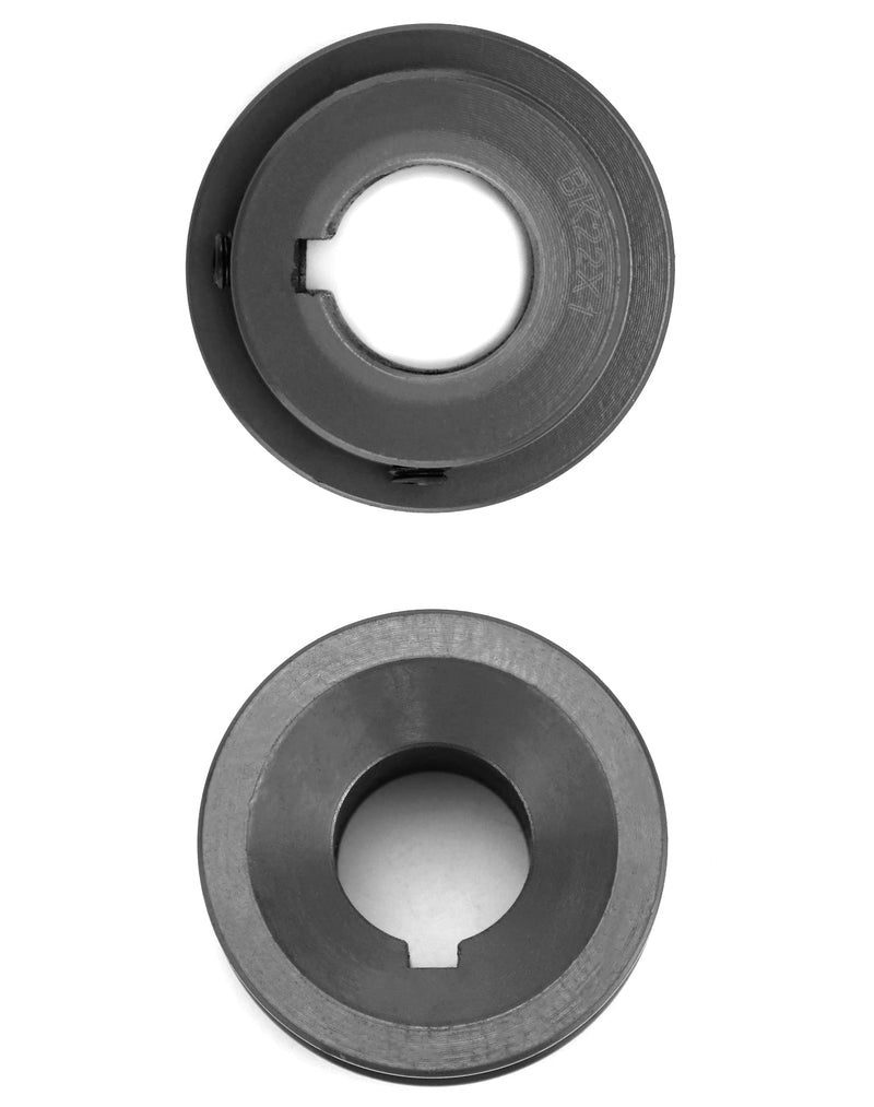 [Australia - AusPower] - QWORK BK221 V-Belt Pulley, 1" Bore, 2.35" OD V-Belt Sheave, Cast Iron, 1 Groove, 4L/A or 5L/B V-Belt 
