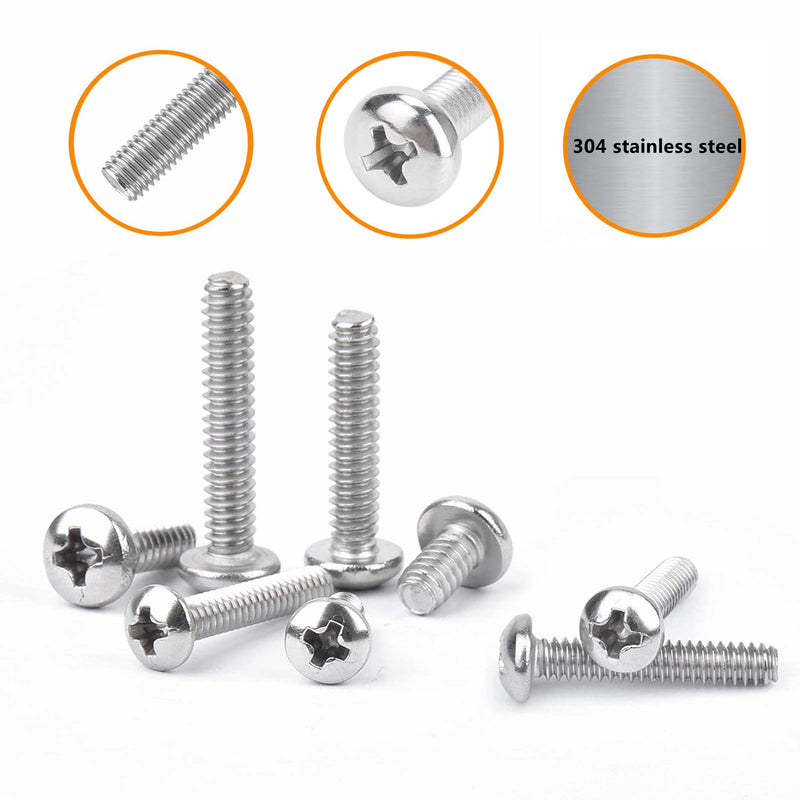 [Australia - AusPower] - 480Pcs #2-56#4-40#6-32 UNC Stainless Steel Phillips Pan Head Machine Screws Nuts Assortment Kit #2-56，#4-40，#6-32 