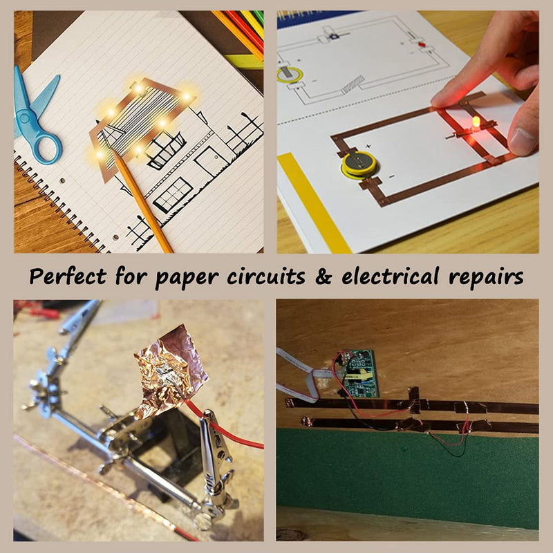 [Australia - AusPower] - Copper Foil Tape (4" X 118") with Dual Conductive Copper Adhesive Tape for Guitar & EMI Shielding, Electrical Repairs, Crafts, Stained Glass, Paper Circuits, Soldering, Grounding, Garden 4" X 118" 