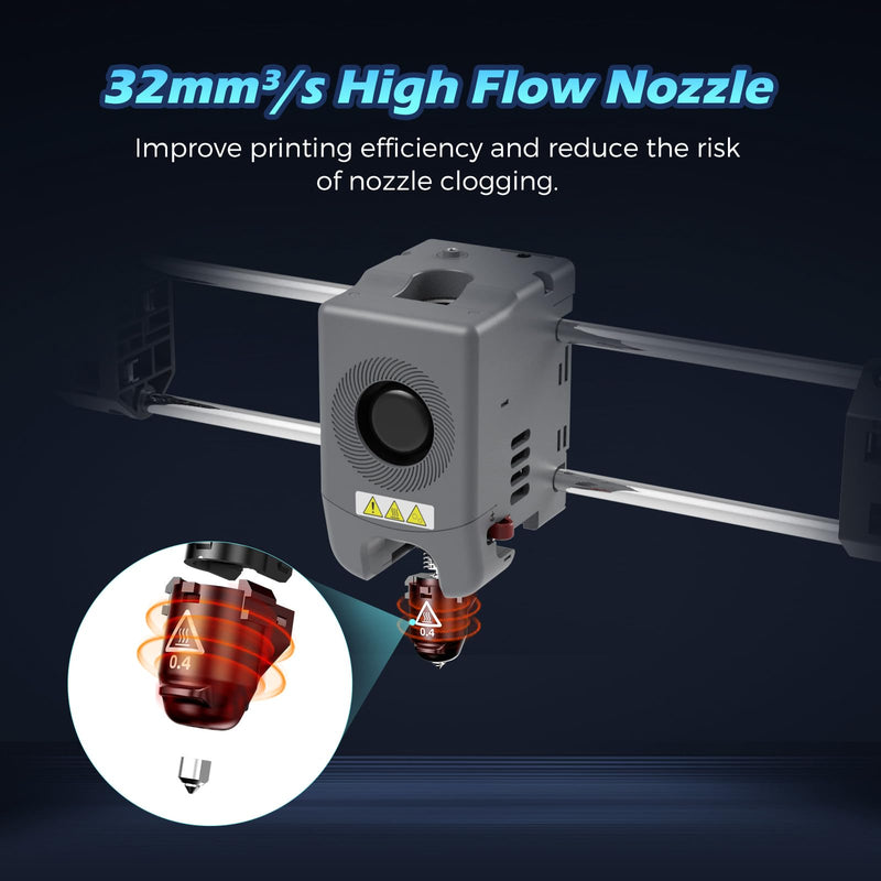 FLASHFORGE Adventurer 5M Nozzle, 0.4mm 280? High Flow 32mm³/s Nozzle for Stable High-Speed Printing, Adventurer 5M Pro Hotend, 3S Quick-Detachable Nozzle 0.4 mm