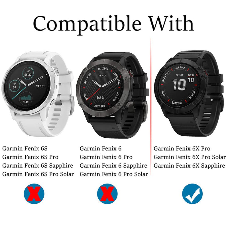 [Australia - AusPower] - Suoman 4-Pack for Garmin Fenix 6X Pro / 6X Pro Solar / 6X Sapphire Screen Protector, 2.5D 9H Hardness Tempered Glass for Garmin Fenix 6X Pro / 6X Pro Solar / 6X Sapphire Smartwatch Clear*4 